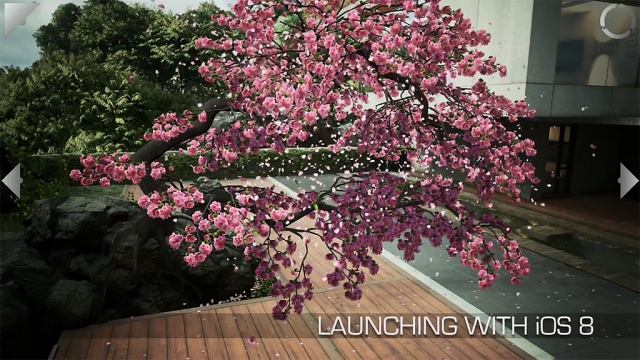 觸碰花瓣可使其飄舞